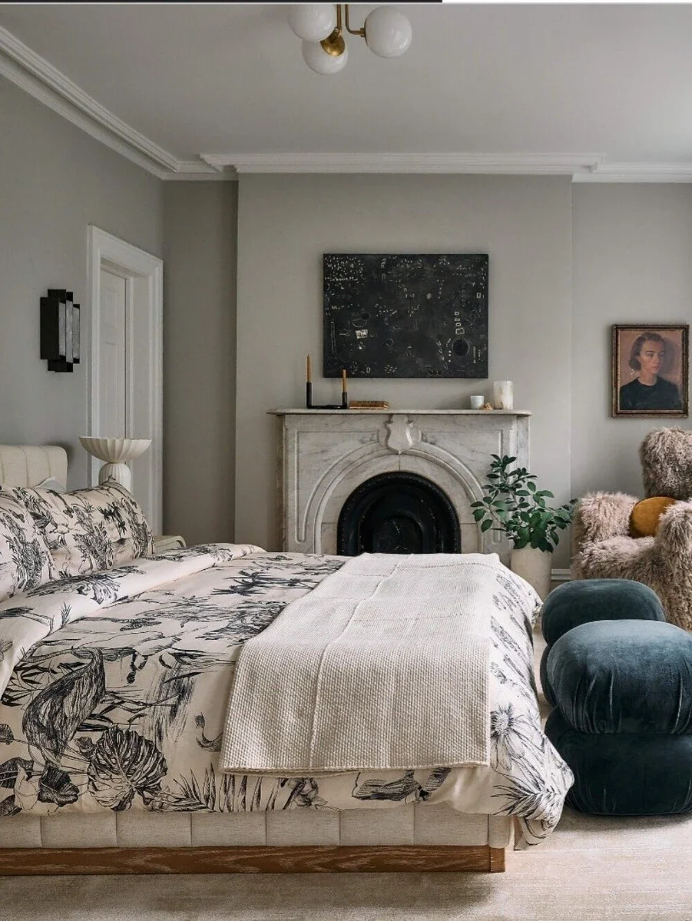 Exclusive Best seller Midnight Jungle Linen King Duvet Cover,$329.00